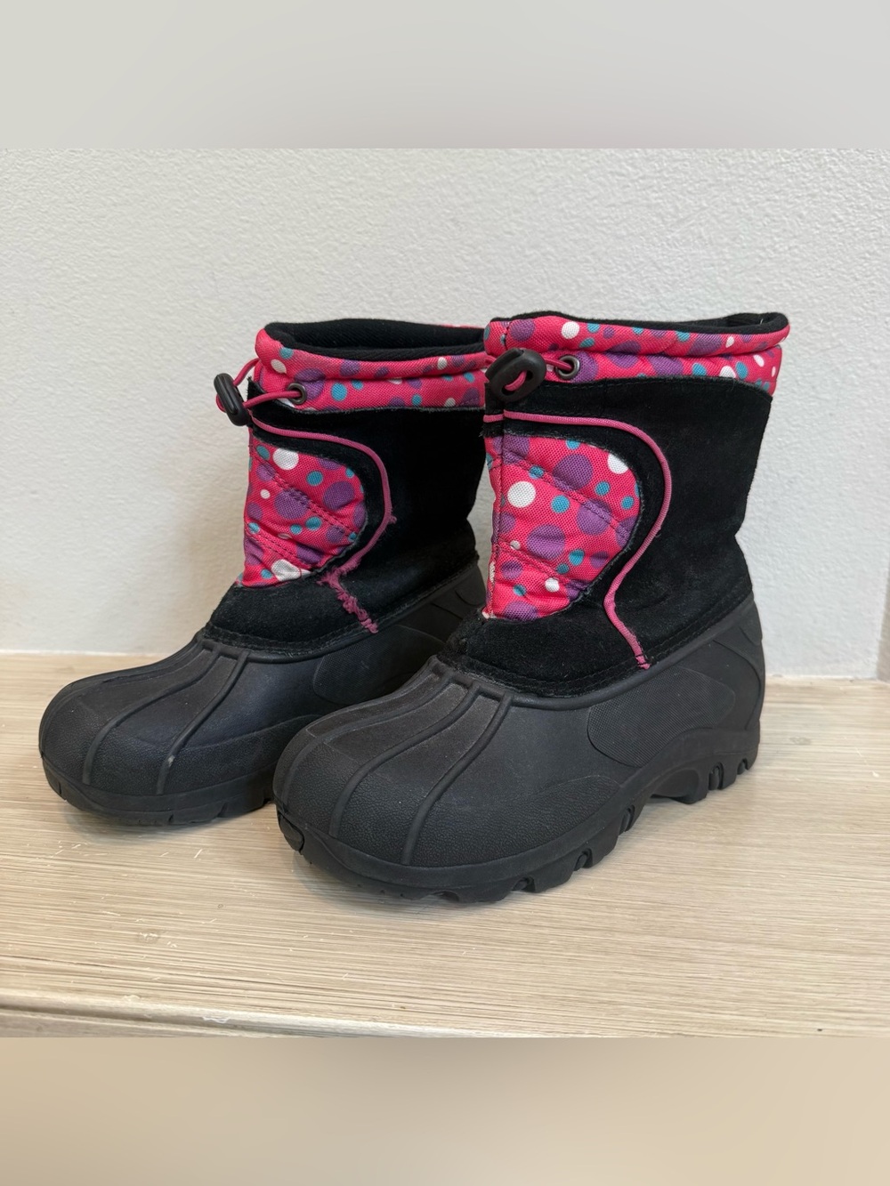 Sporto brand girls Black & Pink Winter Snow Boots Waterproof Design size L (4-5)